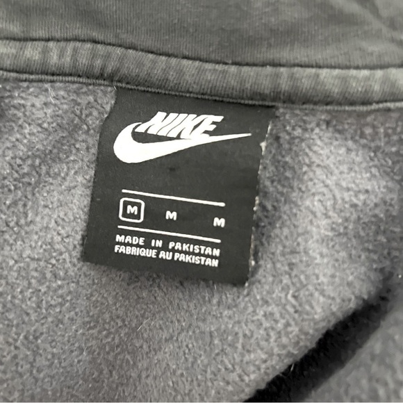 Nike Men’s Camouflage Medium Zipped Hooded Jacket ‘Gray’ Drawstring Activewear - Picture 6 of 8